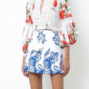 Alexis Gala a-line skirt in royal blue and white